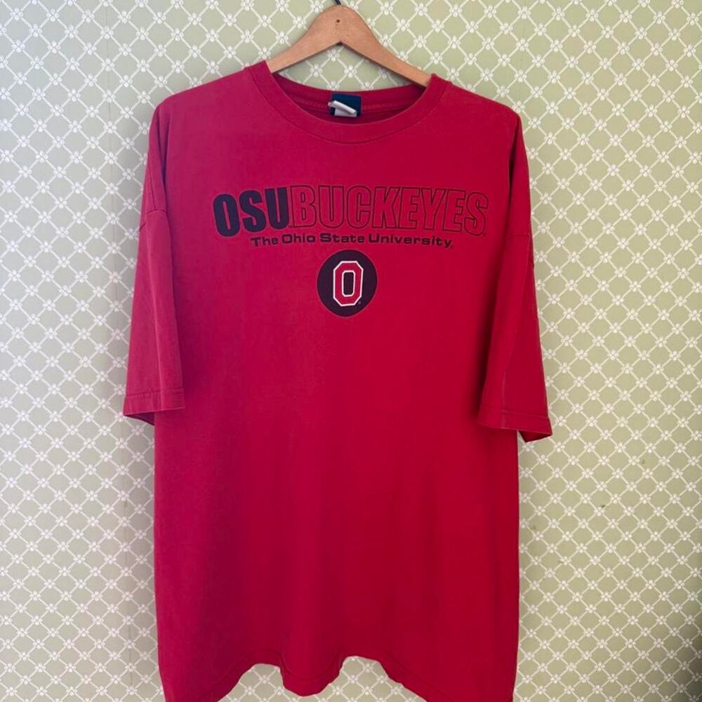 Vintage 2000s Ohio state buckeyes red champs sports graphic t shirt